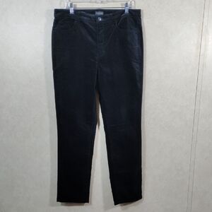 2/$25 04109 Talbots black Velveteen Straight Leg Pant 12